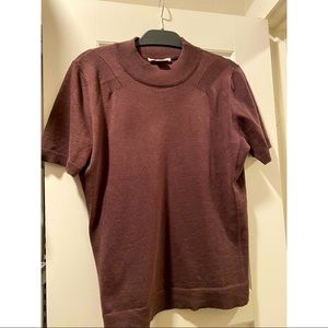 Dillard’s knitted brown top - mock neck